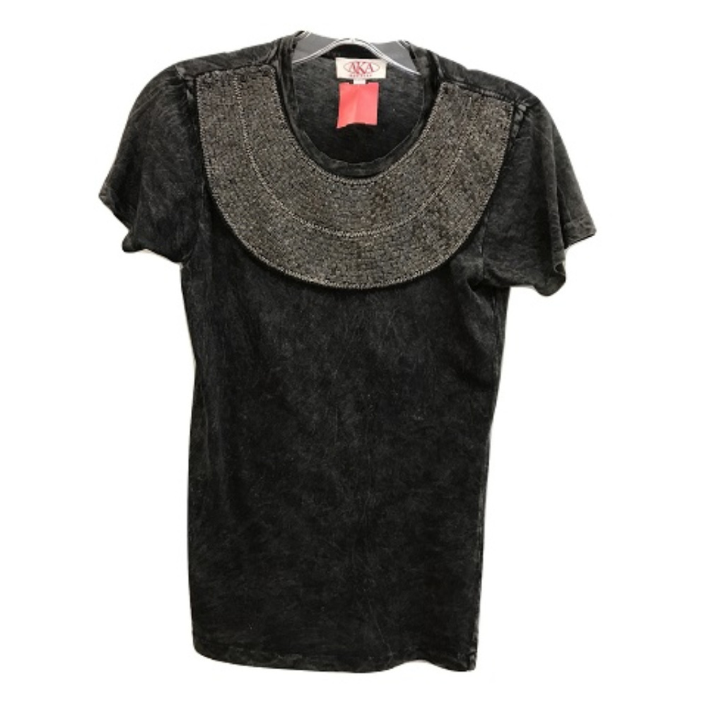 AKA New York Black Distressed Shirt